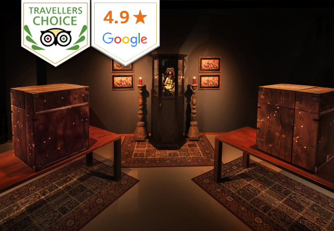 "World-class games" - TdG
Trip Trap Escape Rooms for 2-10 People
(Cornavin / Carouge / Acacias)
Award-winning adventures with cinematic sets and full immersion, in English & French Photo