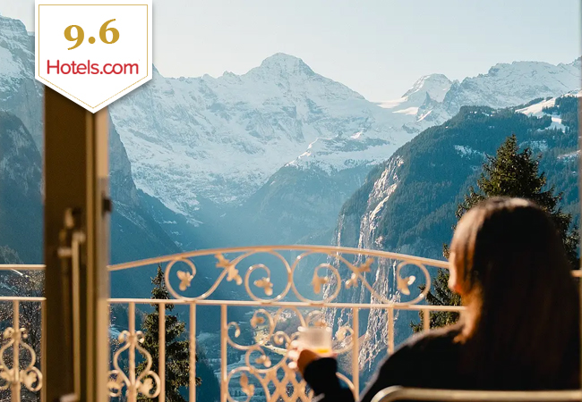 "Exceptional" - Hotels.com
Grand Hotel Belvedere 5* (Wengen / Jungfrau)​​: 2 Nights with Half-Board & Spa AccessEpic ski, award winning cuisine, Japanese-inspired spa - and Jungfrau views out of a Swiss postcard. Just 2h30 from Geneva
 Photo