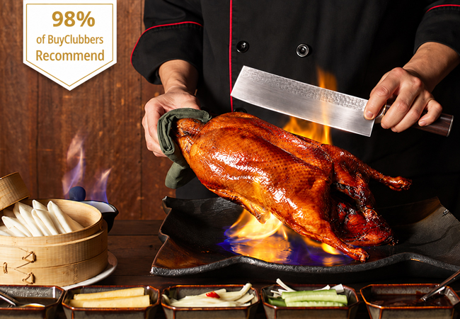 Recommended by 98% of BuyClubbers
Peking Duck Feast for 2 at Chez Kuk (Plainpalais)

Served the traditional 3-course Chinese way: from crispy skin to tender meat. Plus cocktails & desserts
 Photo